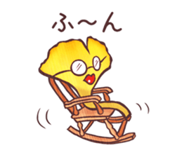 Ginkgo lady and ginkgo baby sticker #4032579