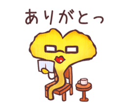 Ginkgo lady and ginkgo baby sticker #4032581