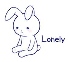 The rabbit get lonely easily 3(English) sticker #4033871