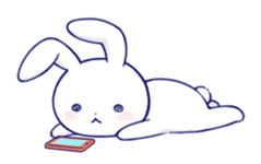 The rabbit get lonely easily 3(English) sticker #4033872