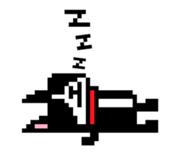 8bit dogs Boston terrier sticker #4034013