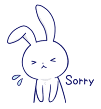 The rabbit get lonely easily 2(English) sticker #4034068