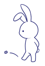The rabbit get lonely easily 2(English) sticker #4034076