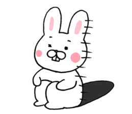 Reaction sticker of snaggletooth rabbit sticker #4035217