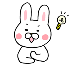 Reaction sticker of snaggletooth rabbit sticker #4035232