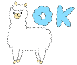 Fluffy animal alpaca's Sticker sticker #4035488