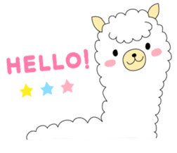 Fluffy animal alpaca's Sticker sticker #4035491