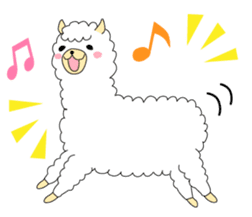 Fluffy animal alpaca's Sticker sticker #4035501