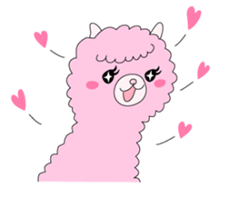 Fluffy animal alpaca's Sticker sticker #4035513