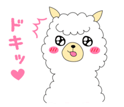 Fluffy animal alpaca's Sticker sticker #4035514