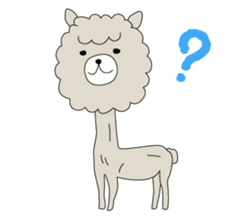 Fluffy animal alpaca's Sticker sticker #4035519