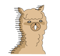 Fluffy animal alpaca's Sticker sticker #4035525