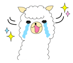 Fluffy animal alpaca's Sticker sticker #4035526