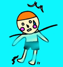 Aquatic sports boy sticker #4035574