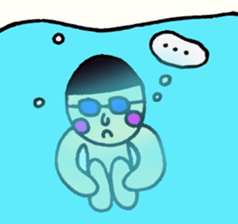Aquatic sports boy sticker #4035578