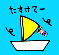 Aquatic sports boy sticker #4035592