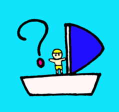 Aquatic sports boy sticker #4035593