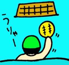 Aquatic sports boy sticker #4035595