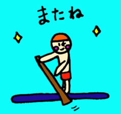 Aquatic sports boy sticker #4035599