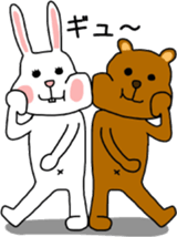 Bear and rabbi sticker #4036108