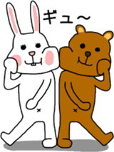 Bear and rabbi sticker #4036108