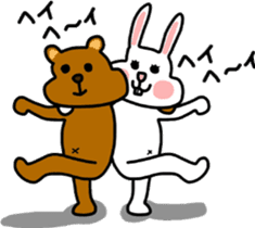 Bear and rabbi sticker #4036109