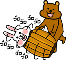 Bear and rabbi sticker #4036111