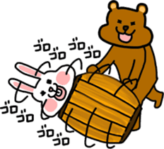 Bear and rabbi sticker #4036111