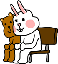 Bear and rabbi sticker #4036114