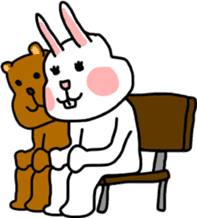 Bear and rabbi sticker #4036114