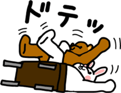 Bear and rabbi sticker #4036115