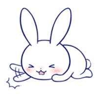 The rabbit get lonely easily 4(English) sticker #4036660