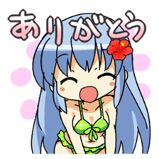 Cute swimsuit girl Marin and Natsumi sticker #4037100