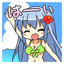 Cute swimsuit girl Marin and Natsumi sticker #4037104