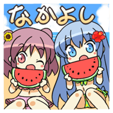 Cute swimsuit girl Marin and Natsumi sticker #4037109