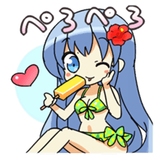 Cute swimsuit girl Marin and Natsumi sticker #4037126