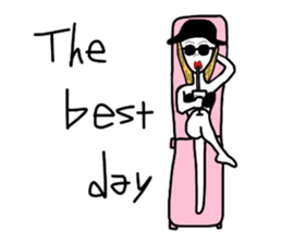 Pretty girls and cat sticker #4037460