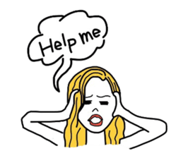 Pretty girls and cat sticker #4037468