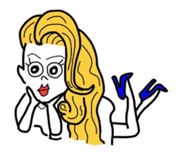 Pretty girls and cat sticker #4037479