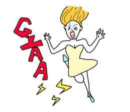 Pretty girls and cat sticker #4037481