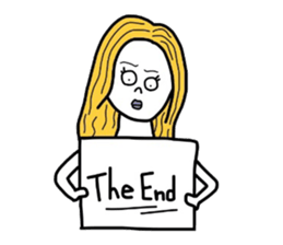 Pretty girls and cat sticker #4037482