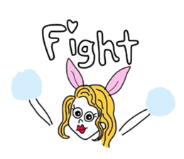 Pretty girls and cat sticker #4037483