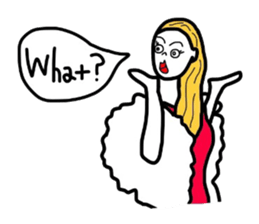 Pretty girls and cat sticker #4037486