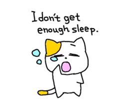 so sleepy cat 1 (English ver.) sticker #4037652