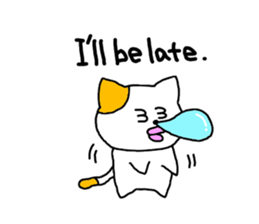 so sleepy cat 1 (English ver.) sticker #4037655