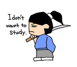 Lazy Samurai (English ver.) sticker #4037659