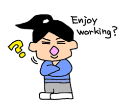 Lazy Samurai (English ver.) sticker #4037679