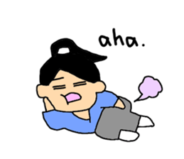 Lazy Samurai (English ver.) sticker #4037682