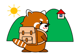 Red panda in Kansai region of Japan 2 sticker #4039110