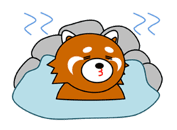 Red panda in Kansai region of Japan 2 sticker #4039112